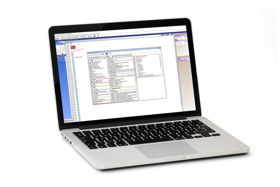 screenshot of SpringCharts EMR